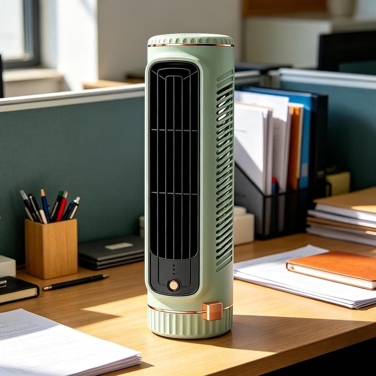 Mini-torenventilator - tafelventilator - circulatieventilator - drie snelheden - geschikt voor slaapkamers, keukens en badkamers- Wit — afbeelding 1