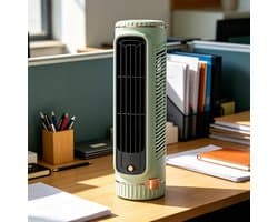 Mini-torenventilator - tafelventilator - circulatieventilator - drie snelheden - geschikt voor slaapkamers, keukens en badkamers- Wit