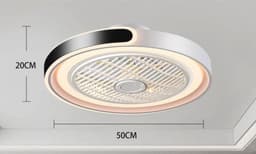 Thuys - Stille Plafondventilator met Lamp 72W - ABS Bladen - Metalen Lamphuis - voor Woonkamer - Slaapkamer en Kantoor — thumbnail 3