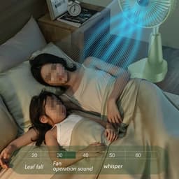 Draagbare opvouwbare ventilator voor thuis, op de camping, buiten en op kantoor; compact en duurzaam — thumbnail 5