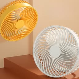 Campingventilator met verlichting, oplaadbare USB-bureauventilator, draagbare kleine ventilator voor in de tent — thumbnail 4