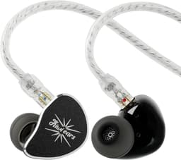 Kiwi Ears Belle - In-Ear Monitors - IEM - 10 mm DLC Dynamische Driver - Audiofiele Oordoppen - Verwisselbare Kabel - 3,5 mm - Black — thumbnail 1