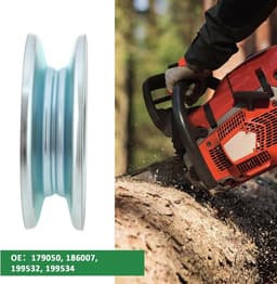 SnelShoppen - Vervangingsloop voor grasmaaier, stationaire pulley, vlak, diameter 64.5mm, hoogte 18mm, metalen loopwiel voor Husqvarna en Jonsered zit — thumbnail 5