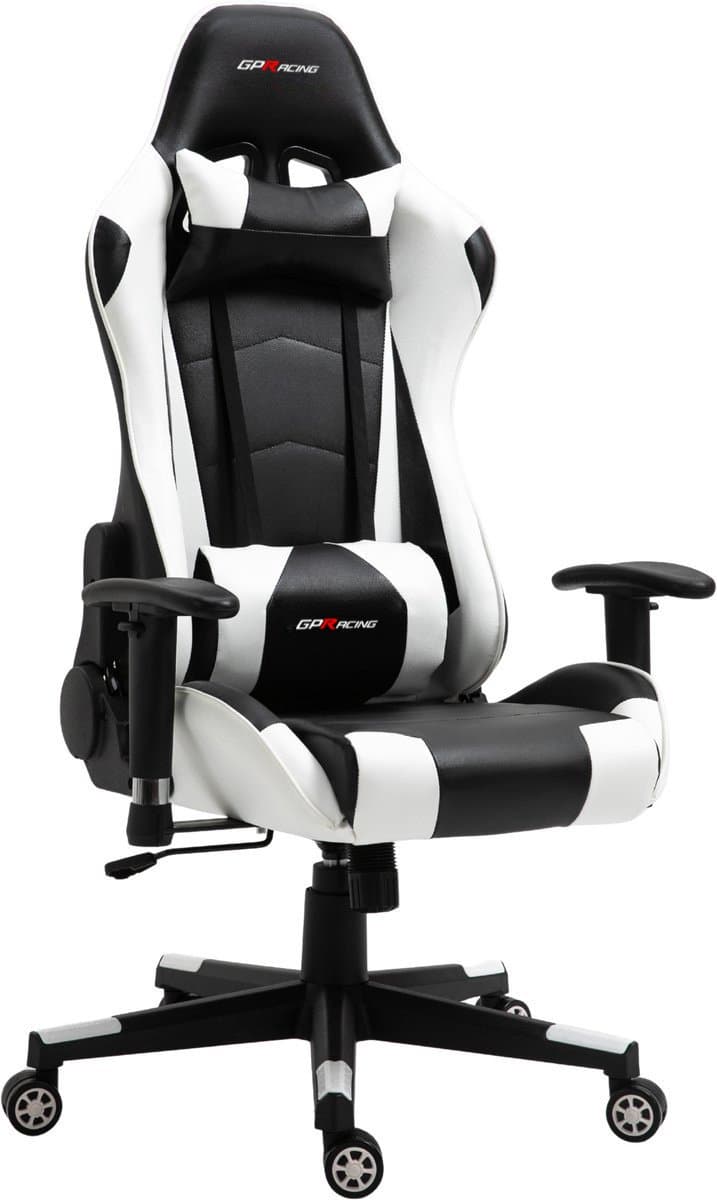 GPRacing Pro - Game Stoel - Gaming Stoel - Ergonomische Bureaustoel - Gamestoel - Verstelbaar - Gaming Chair - Wit — afbeelding 1