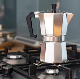 Moka pot - Percolator - Koffiekan- Koffie - Achthoekige moka pot - Koffiepercolator - Espressomachine - Koffiekan voor 6 kopjes - 300 ml - Zilver - Aluminiumlegering — thumbnail 5