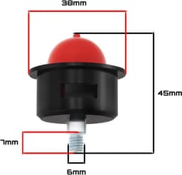 SnelShoppen - 2stuks Grasmaaier Olie Pomp Ballen, Vervangende Primer Bol, Geschikt voor Cobra DG350 M40C M41C, Hoogwaardige Rubber en Plastic, Tuinacc — thumbnail 3