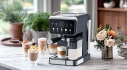 LUND 68502 9-in-1 Halfautomatische Espresso Espresso- & Capsulemachine – 20 Bar – Thermoblock – Automatische Melkopschuimer – Geschikt voor Gemalen Koffie & Nespresso® Capsules — thumbnail 5