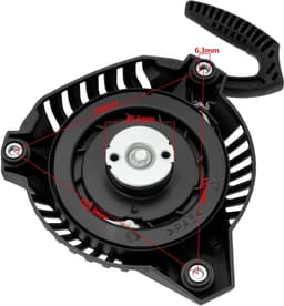 SnelShoppen - Recoil Trekstart Motor Starter voor Fuxtec FX-RM1630 en FX-RM5196PRO, Compatibel met Scheppach MP99-42 Grasmaaier, 1 Stuk — thumbnail 3