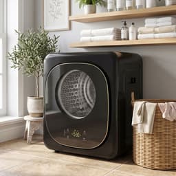 TEKROA® Condensatiedroger met warmtepomptechnologie - 800W - tafelmodel- zwart — thumbnail 3