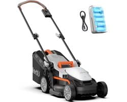 Accugrasmaaier - Draadloze maaier - Gazononderhoud - Verstelbare maaihoogtes - 33 cm maaibreedte - Zwart
