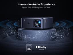 Beamer Native 1080p 4K Ondersteuning Google TV WiFi 6 Autofocus Keystone Dolby Audio JBL Geluid — thumbnail 4