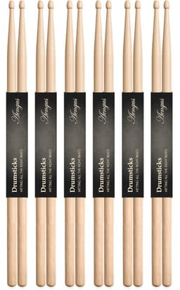 Áengus Drumstokken 5A Maple – Voordeelset 12 Paar / 24 Stuks – Drumsticks van Esdoornhout — thumbnail 3