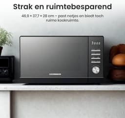 Digitale Magnetron - Oven met grill - Snel opwarmen - Automatische programma's - 25 liter - Zwart — thumbnail 5