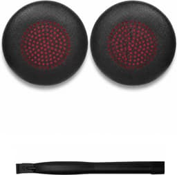 Set Oorkussens voor Plantronics Headset - Blackwire 3220 Oorkussen - Blackwire 3210 / Blackwire 3225 / Blackwire 3320 / Blackwire C310 / Blackwire C320 / HW251N - Kunstleer met Traagschuim - Zwart — thumbnail 1