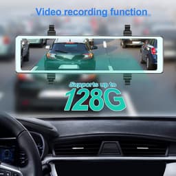 SnelShoppen - Dash Cam Achteruitkijkspiegel 11,26 inch Touchscreen IPS Scherm, Carplay, Wireless Android Auto, Bluetooth, Nachtzicht, WDR, Video-opnam — thumbnail 2