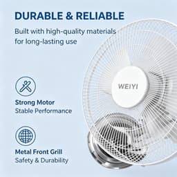 House Of Atelier - Wand ventilator - Muur Koeler - Wandgemonteerde Ventilator - 3 Snelheden - Grote Hoek - Koordbediening — thumbnail 4