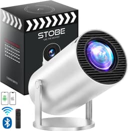 STOBE LIKE THE MOVIES - Mini Beamer thuisbioscoop - Alles-in-één Smart TV Projector - Draagbaar - 4K Support - Full HD - WIFI - Bluetooth - Geschikt voor Apple & Android streaming- Gsm beamer- Smart beamer - Plafond beamer — thumbnail 1