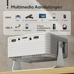 SP® Mini Beamer - Draagbare Projector voor Thuisbioscoop - Miniprojector 1080P - Wit - 12cm x 10cm x 9cm — thumbnail 4