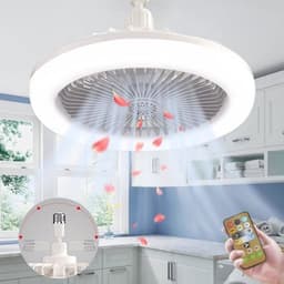 Plafondventilatorverlichting, E27 plafondventilator kroonluchter, stille plafondventilatorverlichting — thumbnail 2
