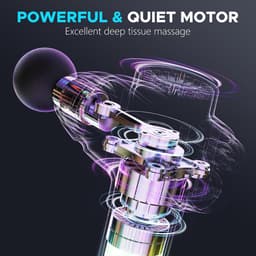 Massage Gun – 10 Opzetstukken – 7 Snelheden – Stille Borstelloze Motor – Oplaadbaar – Percussie Massageapparaat voor Rug, Nek en Spieren — thumbnail 2