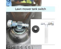 Brandstofdoorvoer Metalen Afsluitklep - Gas Tank Doorvoer - Robuuste Constructie - Geschikt voor 33/64 Inch - Compatibel met Generac/Coleman/Craftsman - Brandstofafsluiter