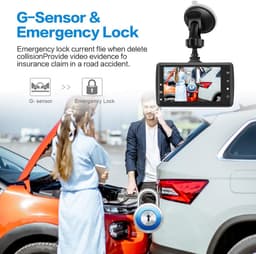 Dashcam voor auto - Zwart - 3 Inch IPS Scherm - 1080P Full HD Groothoekcamera met Nachtzicht - Veiligheid op de Weg — thumbnail 3
