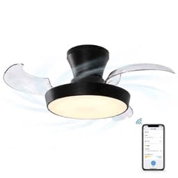 Evolar Smart Plafondventilator met Verlichting en WiFi - 71 cm -Stille Plafondlamp met Ventilator - Dimbaar Warm Wit Licht (LED) - EVO-CF3050BWW — thumbnail 1
