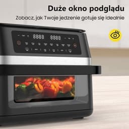Airfryer – Heteluchtfriteuse – Digitale Friteuse – Gezond Koken – XXL 11L – 2950W Vermogen – Dual-Zone Met Verwijderbare Divider — thumbnail 3