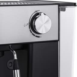 Espressomachine 20 Bar – 850W – 1,6L Watertank – Melkopschuimer met Stoompijp – 1 of 2 Kopjes – Kopjeswarmer – RVS/Zilver — thumbnail 5