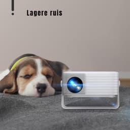 KIRA® Draagbare Beamer - Mini Projector - Draagbaar & Compact - Wit - 12cm x 10cm x 9cm — thumbnail 3
