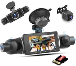 4-Kanal Dashcam Full HD 1080P met 360° Zicht, Nachtzicht en 64GB Geheugen — thumbnail 1