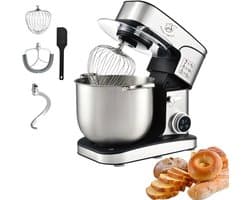 Keukenmachine - Keukenrobot - Bakken en Koken - Krachtige 2800W Motor - 12 Liter Kom - Zilver