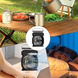 Mist ventilator - draagbare ventilator met mist,Draagbare heer Koeling Desktop Fan - USB Stille USB Luchtkoeler Luchtbevochtiger met 3 snelheden, koele gadgets voor — thumbnail 4