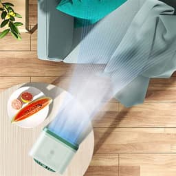 KZQ Draagbare Watergekoelde Desktop Luchtkoeler Ventilator Met 3 Snelheden Usb Oplaadbaar Op Batterijen Voor Kantoor En Thuis Zwart — thumbnail 2
