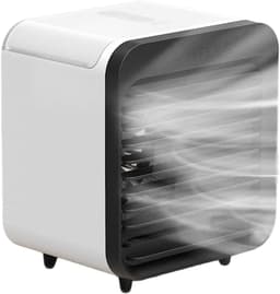 KZQ Draagbare Watergekoelde Desktop Luchtkoeler Ventilator Met 3 Snelheden Usb Oplaadbaar Op Batterijen Voor Kantoor En Thuis Zwart — thumbnail 1