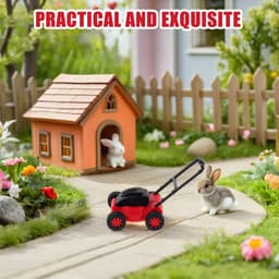 Dailygoods- Miniatuur Grasmaaier - Realistisch Tuingereedschap - Poppenhuisdecoratie - Micro Landschapsaccessoire - Compact en Aanpasbaar - Gedetailleerd Figuur — thumbnail 5