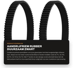 Dailygoods- Distributieriem 77 Tanden - Aandrijfriem Rubber - 3 mm Tandhoogte - 10 mm Breedte - 231 mm Omtrek - Sluitlus — thumbnail 1