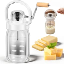 Handmatige Boterkarner - Keuken Gereedschap - Zelf Boter Maken - Glazen Pot - 15 Liter - Transparant — thumbnail 1