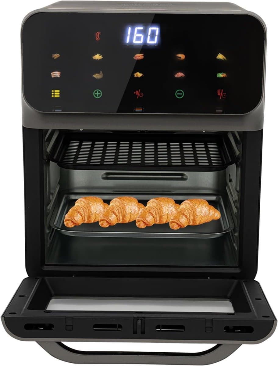 Kleine oven - Mini oven - Thuis bakken - Hetelucht circulatie - 13 liter - Zwart — afbeelding 1