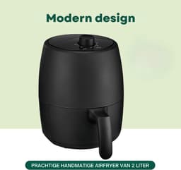 SNJY® Mini Airfryer - Airfryer Klein - Camping Airfryer - 2 Liter - 5-in-1 - 1200W - Zwart — thumbnail 5