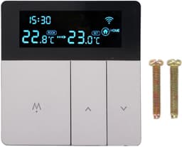Slimme Thermostaat - Temperatuurregelaar Programmeerbaar - Energie Besparen - Kleuren LCD Scherm - 90-240V - Grijs — thumbnail 1