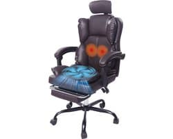Gaming-Stoel – Met Ventilator, Ergonomische Bureaustoel, Luchtkoeler & Koeling, Geventileerde Zitting, Ligfunctie, Massage, Verstelbare Directiestoel, Bruin