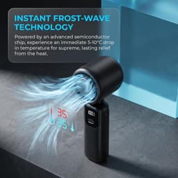 Draagbare - oplaadbare mini-ventilator met USB-C-aansluiting, 100 instelbare snelheden, persoonlijke luchtkoeler, stille borstelloze motor met 6 bladen, voor kantoor, reizen en thuis - zwart — thumbnail 4