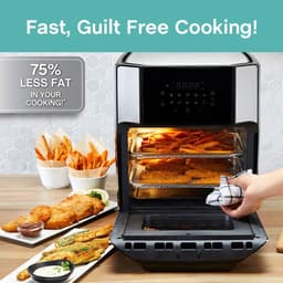Airfryer Oven - Heteluchtfriteuse Rotisserie - Gezond Frituren - 10 Digitale Menu's - 12.6 Liter - Zwart — thumbnail 4