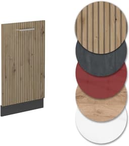 Vaatwasserfrontpaneel - Keukenpaneel - Keuken Integratie - Naadloze Pasvorm - 45 cm - Eiken — thumbnail 5