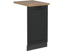 Vaatwasserpaneel - Keukenfront - Keuken renovatie - Interne bediening - 45 cm breed - Antraciet