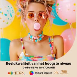 XGODY Gimbal N6 Pro Beamer - Netflix Officieel Gecertificeerd - 700 ANSI Lumen Full HD 1080P - Autofocus & 4K Ondersteuning - Draaibare Standaard 135° - Home Cinema Projector met Bluetooth/WiFi 6 — thumbnail 3