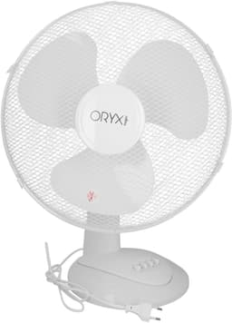 Tafelventilator - Ventilator - Ruimte Koelen - Automatische Oscillatie - 40 cm Diameter - Wit — thumbnail 1