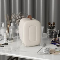 Zerova Cosmetische koelkast 4L - Mini koelkast - Beaty Koelkast Tafelmodel - Koelen en Verwarmen - 20,3 x 26,3 x 28 cm - Créme Wit — thumbnail 3