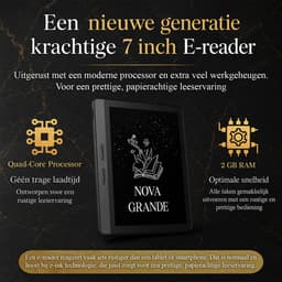 SwayTosh E-Reader Nova Grande – 7 inch 2026 – 32GB + Cloud Opslag – Ereader Met Luxe Hoes – Storytel-Ondersteuning – Schermverlichting en Nachtmodus – E Reader Voor Ebook & Luisterboeken – Met Oplader — thumbnail 2
